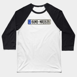 6UN5 NR0535 - License Plate Baseball T-Shirt